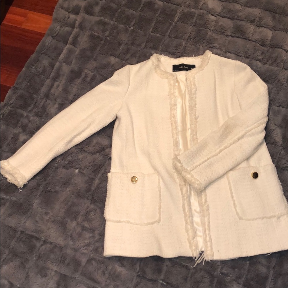 Zara White Blazer/Coat